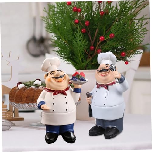 Ensemble statues dessin animé en résine durable pour restaurant