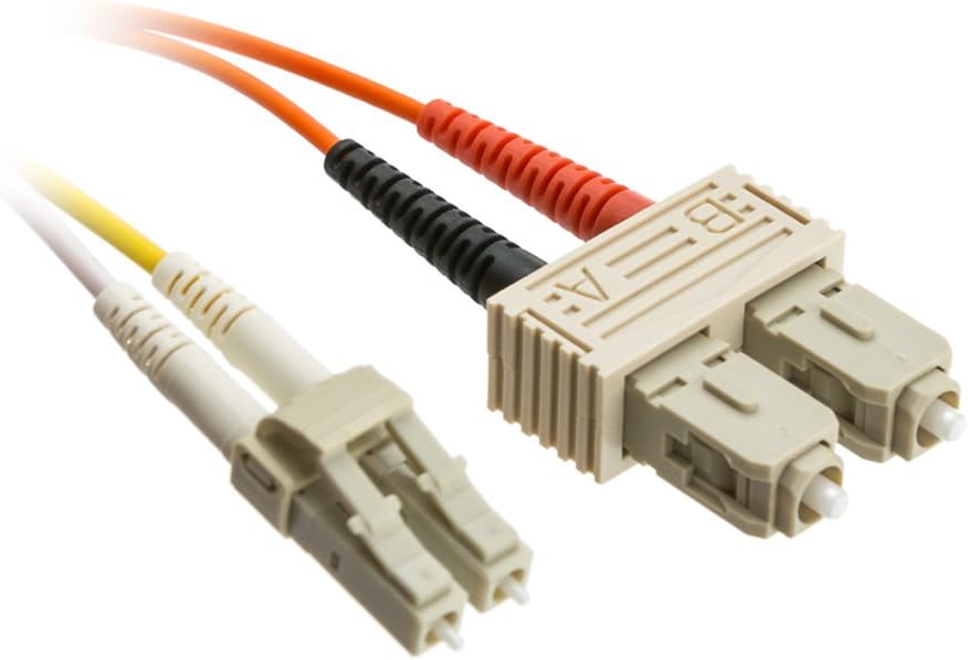 ACL 49.2 Feet (15 Meter) LC to SC Fiber Optic Cable, Multimode, Duplex, 50/125, 1 Pack