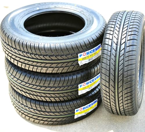 Set of 4 (FOUR) Forceum EXP 70 All-Season Passenger Car Touring Radial Tires-205/70R15 205/70/15 205/70-15 95H Load Range SL 4-Ply BSW Black Side Wall UTQG 400AA