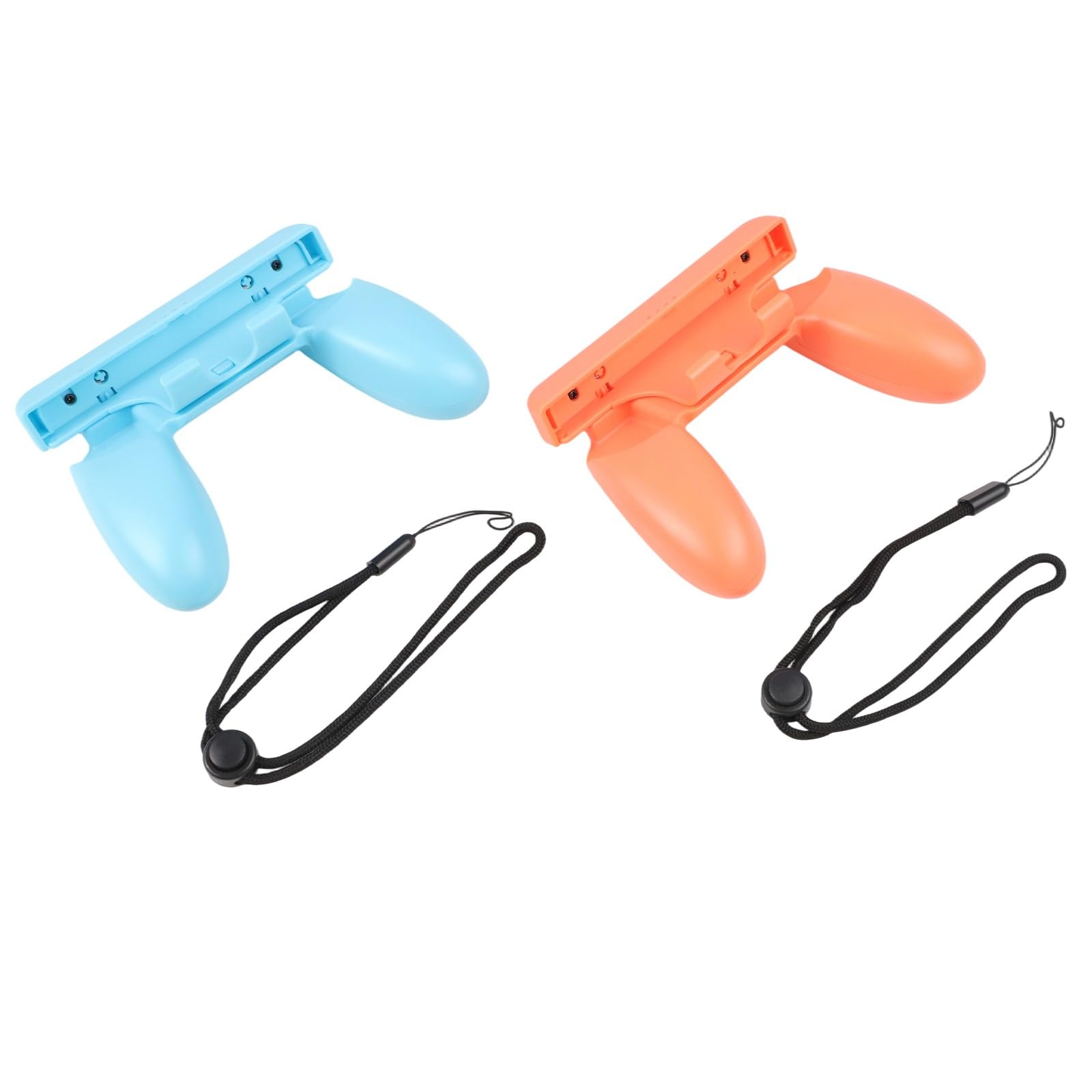 Manopole Switch 2 (2025) - Set di impugnature ergonomiche in ABS con installazione sicura e facile, nero con accenti arancioni e blu