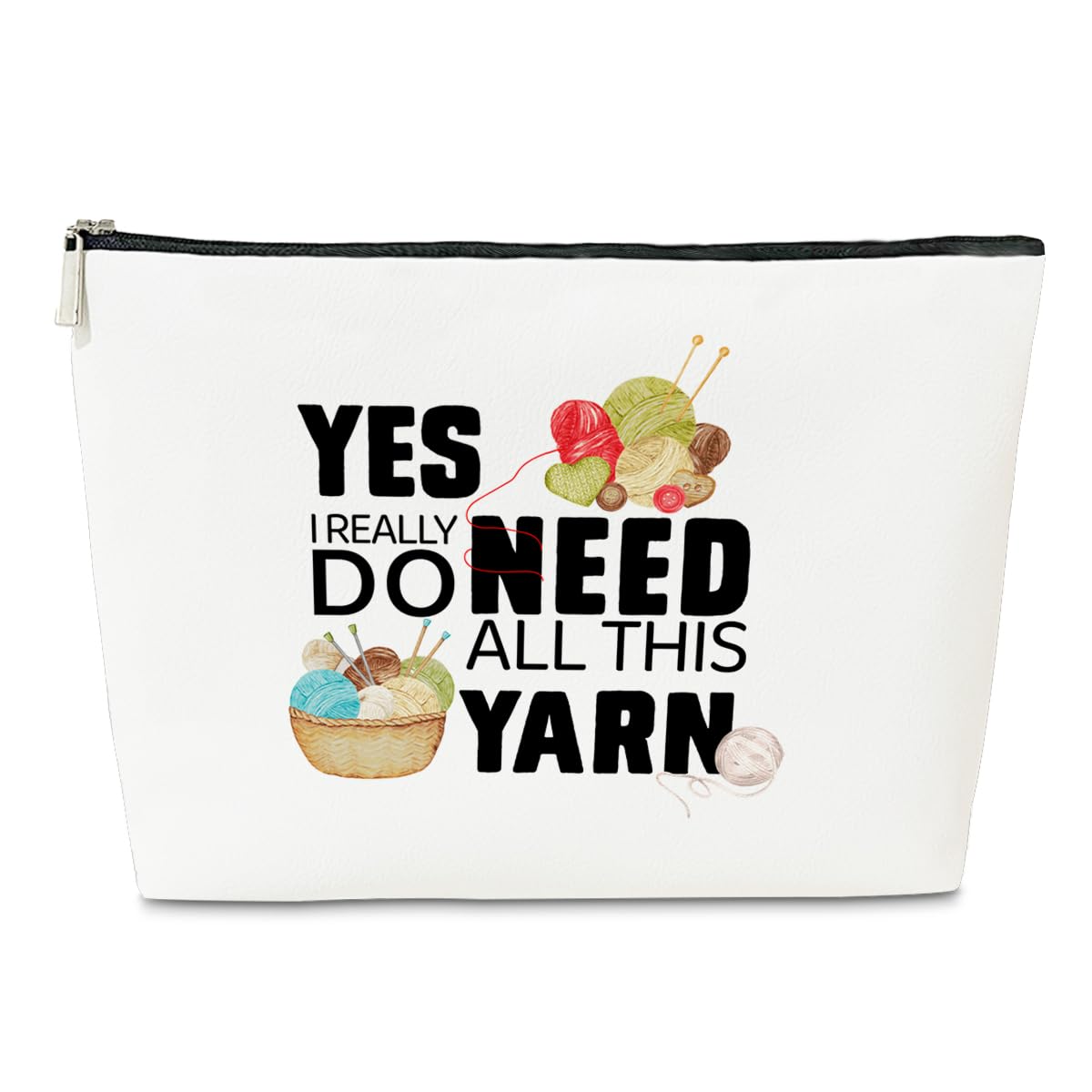 JioJio Chan Yarn Makeup Bag, Crochet Bags for Women, Knitting Project Accessories, Crocheting Accessories and Gadget, Knitting Crocs Pouch & Supply