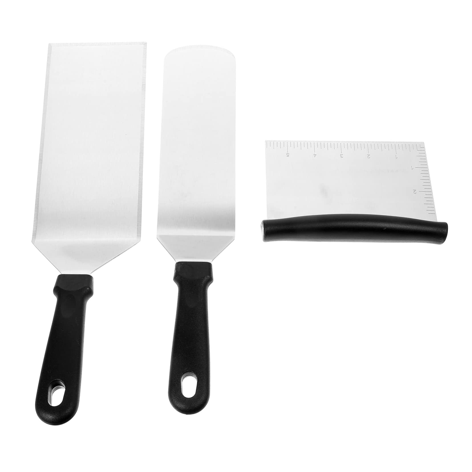 Ipetboom Espátula de Acero Inoxidable Mango Pp para Freír, Utensilio de Cocina Multiusos