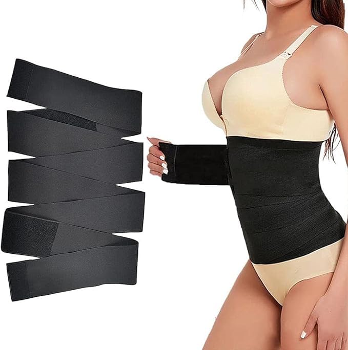 Bonwuno Cinta modeladora de cintura ajustável feminina emagrecedora, cinta de barriga, suporte lombar, modelador corporal 2021, nova fita invisível, cinto feminino, cinto de bandagem Snatch Me Up