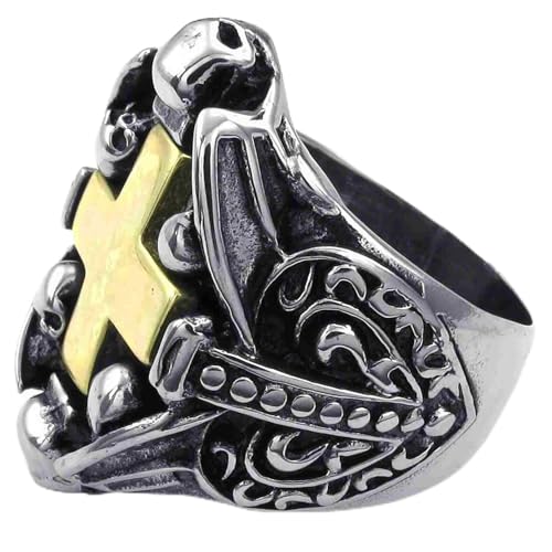 Bague motard homme style punk pour afficher un look rock au guidon ou en soirée