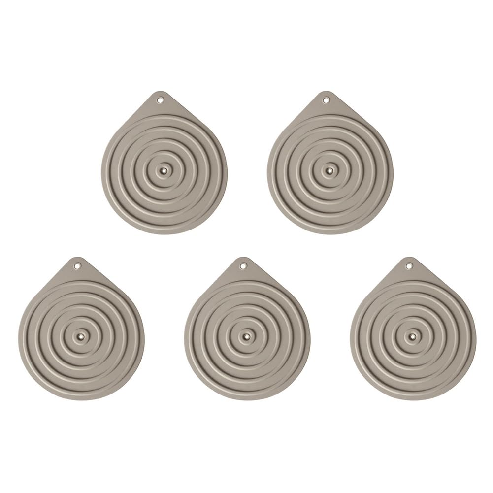 Bortivier 5 Pcs Silicone Microwave Plate Warmers, Non-Slip Food Warming Mats for Oven, Hot Pan Cooking