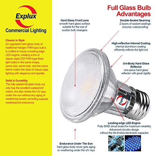 Explux Commercial Lighting 66583 Explux Par20 Led Flood Red Light Bulbs thumb #2
