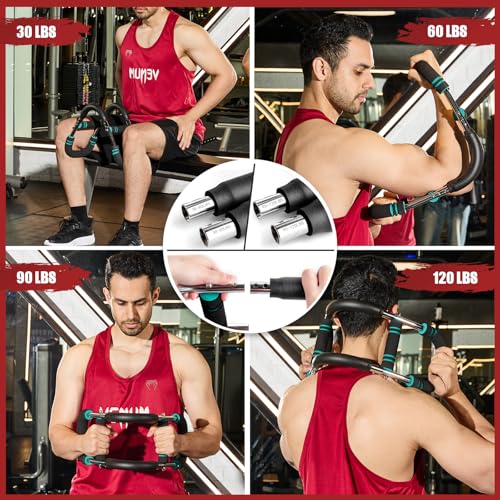Image of Twister Arm Trainer, 30-120 lbs Adjustable Twister Arm Chest Exerciser with 4 Spring & Poster for Men & Women, Detachable Power Twister Home Fitness Equipment for Enhancing Upper Body Muscle