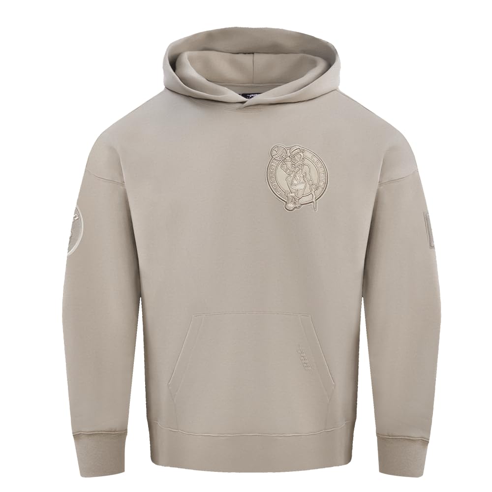Pro Standard Mens NBA Boston Celtics Neutral Pull Over Hoodie Taupe 3XL