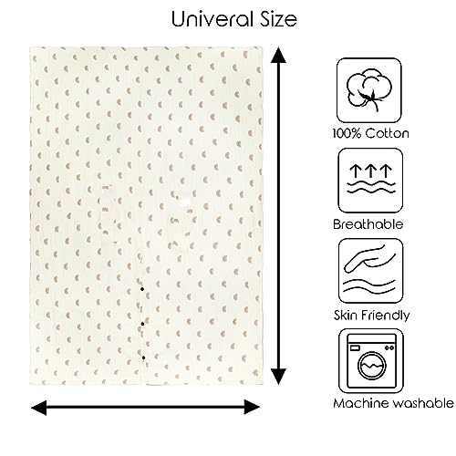 Image of Organic Cotton Muslin Baby Car Seat Cover, Multi Use for Nursing Cover,Breathable Carseat Canopy for Boys Girls (Rainbow)