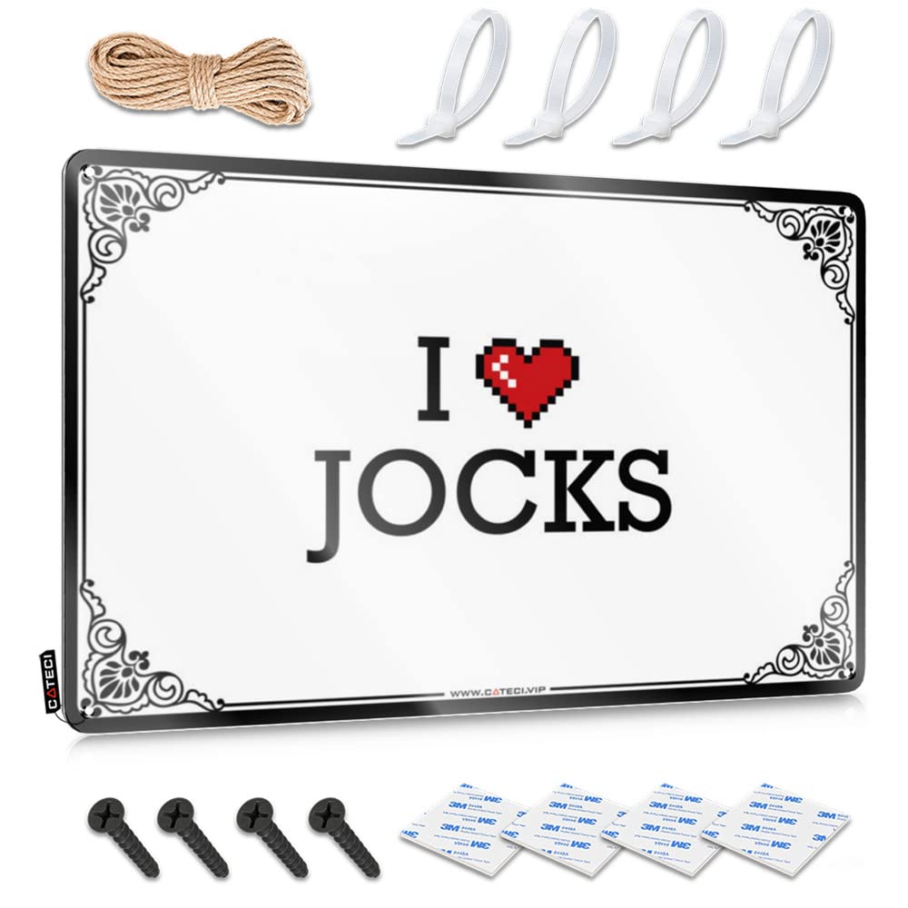 Fzfn Colour Fun Essentials Sign | I Love Jocks Sarcastic For Saloon Living Room(30X40cm)