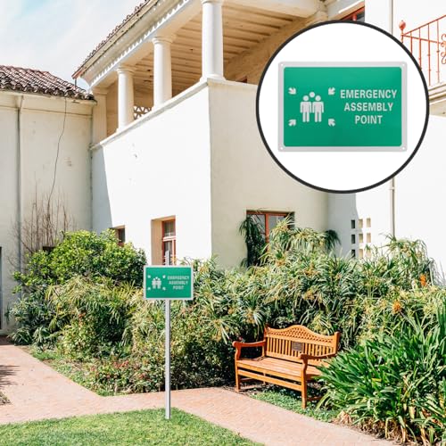 GLEAVI Sinal De Ponto De Montagem De Emergência Sinal De Ponto De Evasão De Perigo Natural Sinal De