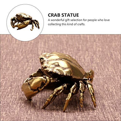 Figura de cangrejo de latón para decoración del hogar miniatura 5