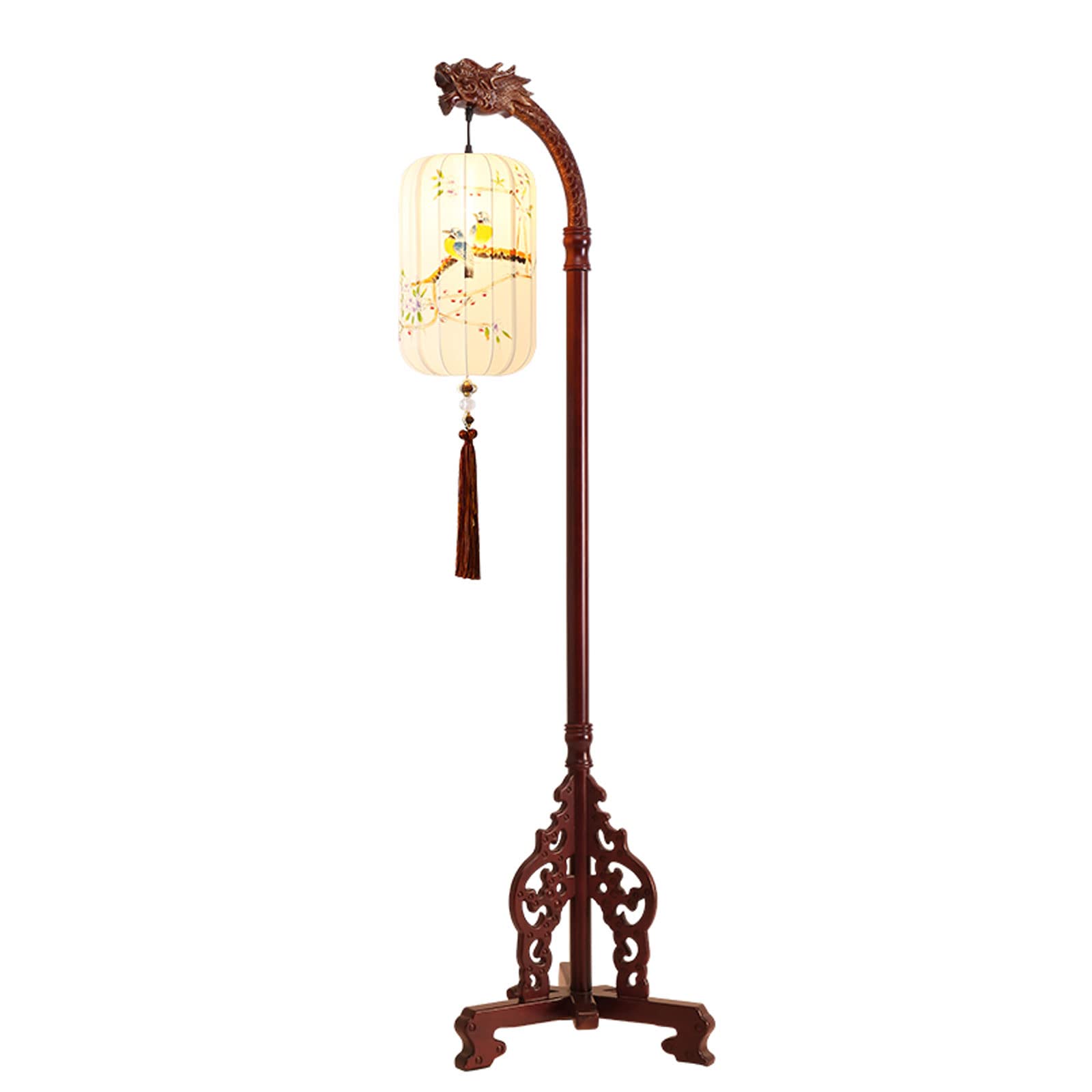 Lampada da terra, Lámpara de Pie Lampada da terra in stile cinese Zen Imitazione Lampada da terra classica con telecomando Lampada da terra moderna ad arco per soggiorno Camera da letto Arredamento