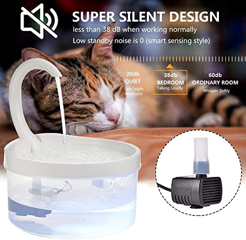 Fuente automática para agua de mascotas con luz LED miniatura 2