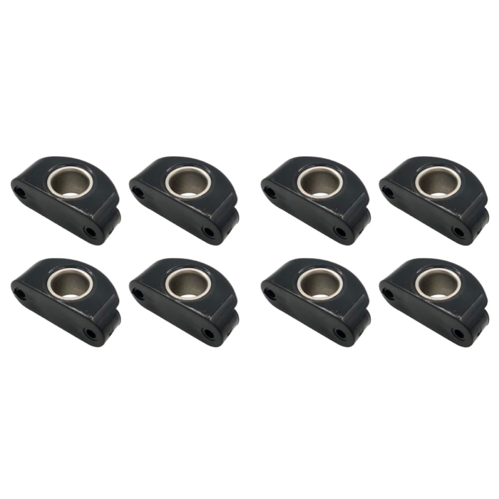 Passacavo per barca marina Bullseyes in nylon nero 12 mm 1/2 pollice INSERTO IN ACCIAIO INOSSIDABILE Puleggia 8 pezzi