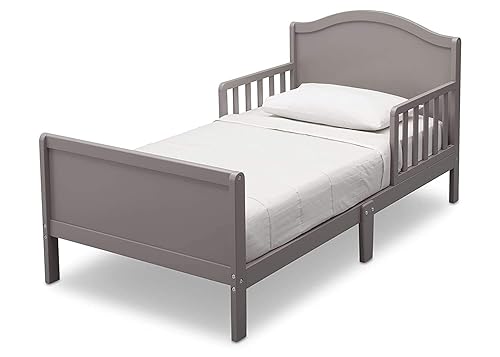 Miniatura 7 de Delta Children Bennett - Cama para niños pequeños, gris + Delta Children Twinkle Galaxy colchón de doble cara con núcleo de fibra reciclada