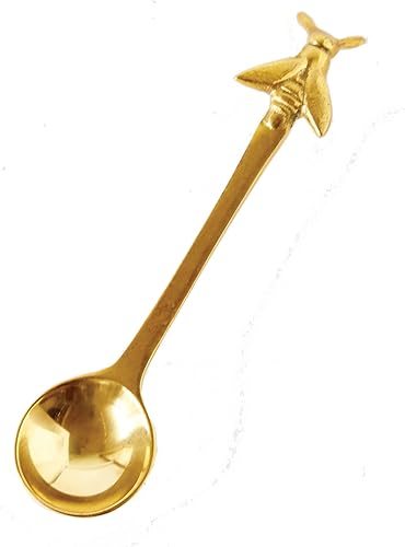 Miniatura 2 de Creative Co-Op Cuchara de latón dorada con temática de Bumble Bee