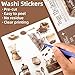 Uideyvi Coffee Themes Sticker Scrapbooking Supplies for Junk Journal, 50 Sheets Washi Stickers - Vintage Journaling Stickers, Ephemera Sticker Book Pre Cut(TZ-005-008)