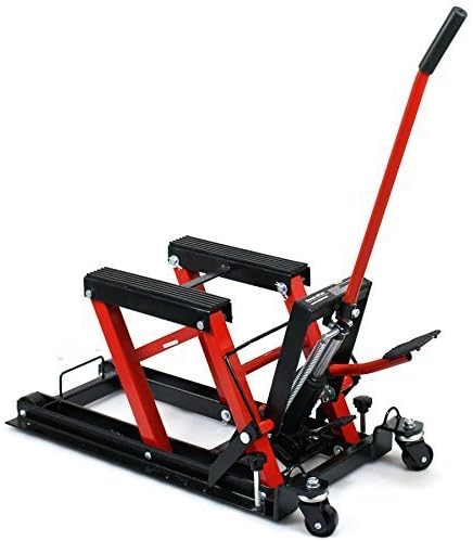 680Kg Motorcycle Bike Lift ATV Jack 1500LB low profile with Secure Straps include