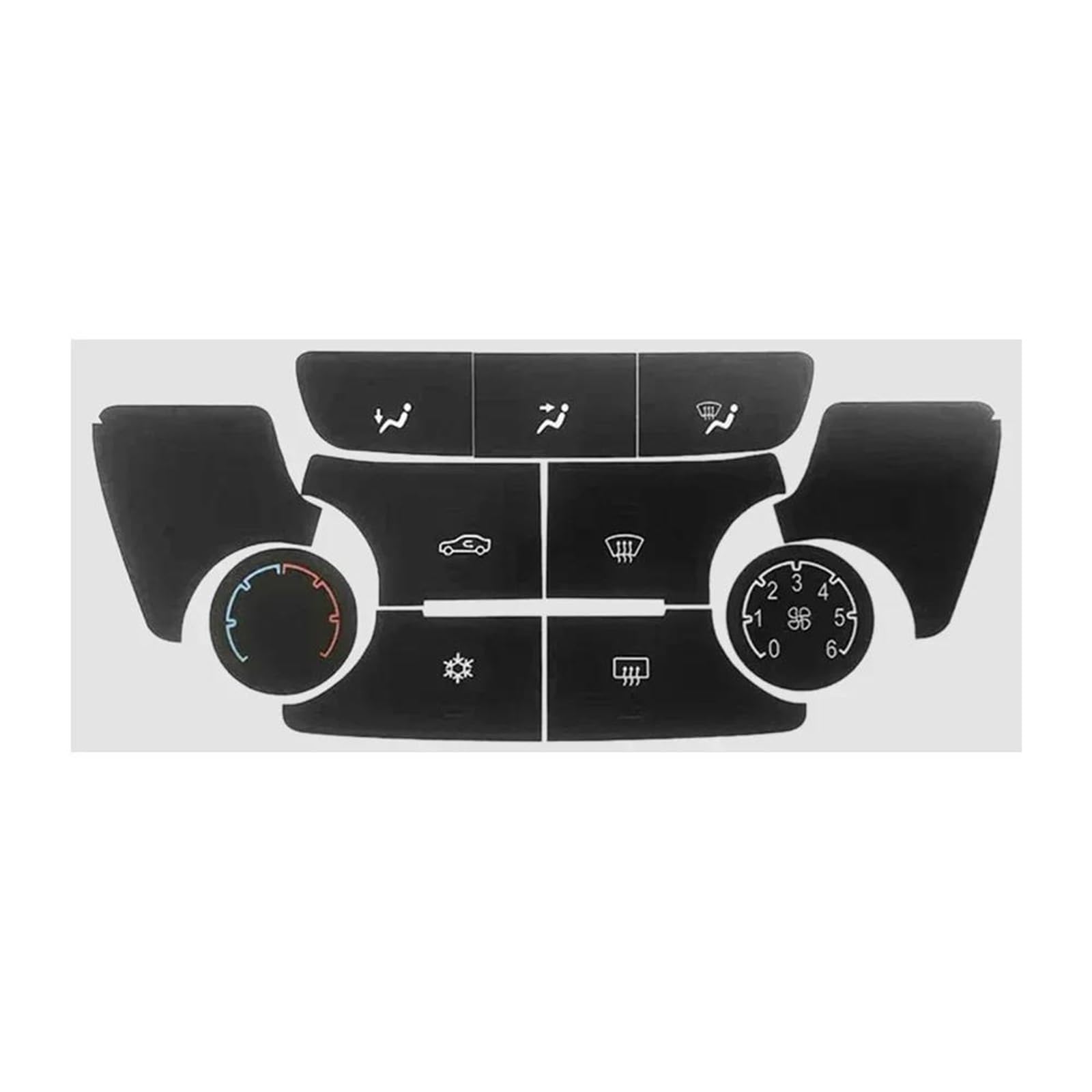 Car A/C Climate Panel Central Control Switch Button Repair Decals Stickers for Opel for Vauxhall for Mokka(Automatic Type car)