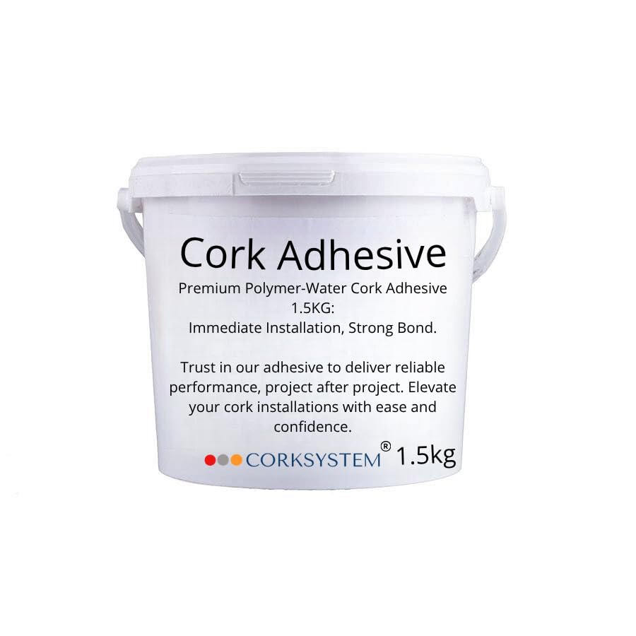 Professional Polymer-Water Adhesive for Cork Wall Tiles, 1.5kg, Coverage 3m2