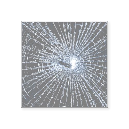 CafePress Broken Glass 2 Gray Sticker Square Bumper Sticker Car Decal