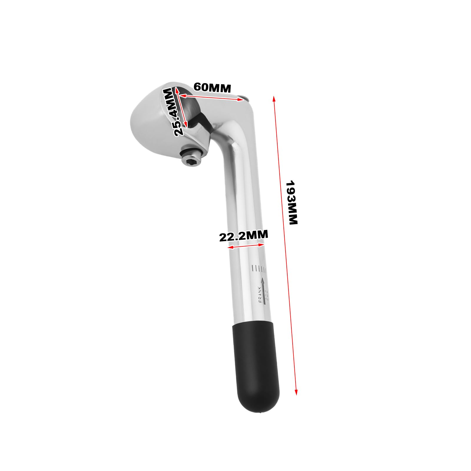 1 staffa per manubrio della bicicletta, 25,4 mm, in lega di alluminio, per forcella da strada da 1" e 25,4 mm (60 mm)