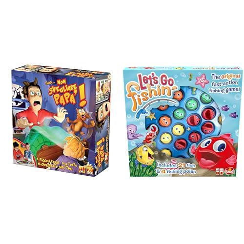 Set di 2 giochi: Non Svegliare Papa + Lets Go Fishin Original - Giochi da Tavolo Azione Abilità e Velocità per Bambini - Nuovo Set - Gioca con la Famiglia o gli Amici - 2+ giocatori - 5+