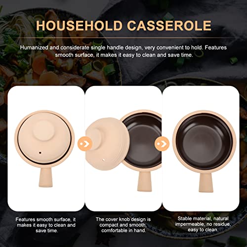 Cabilock Caçarola de Cerâmica Com Alça de Sopa Potenciômetro de Barro Potenciômetro Chinês Panela de