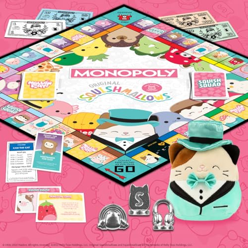 Monopoly Squishmallows Edición Coleccionista con Peluche miniatura 5