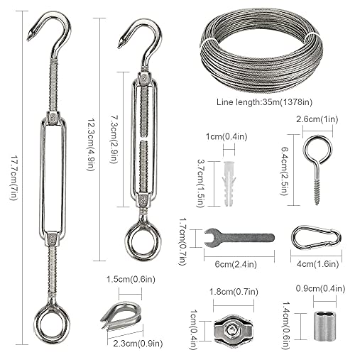 Wire Trellis Tension System Plant Training Garden Wire Rope Kit for Climbing Plants Supporting