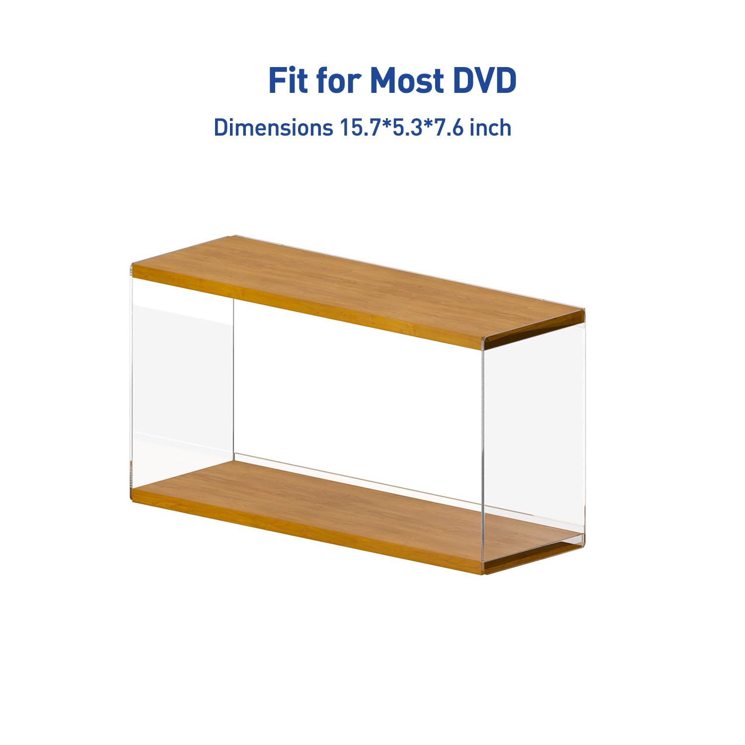 Almacenamiento de DVD/videojuegos, bolsas de MDF de color nogal, bolsa organizadora de medios para DVD, discos Blu-Ray, fundas de películas, caja VHS, discos de videojuegos, soportes de