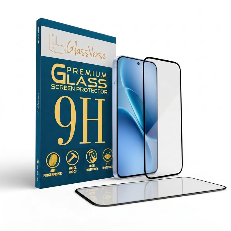 Image of GlassVerse Toughened Oleophobic Tempered Glass For IQOO Z11x 5G (PACK OF 1) with Free Installation Kit. Full screen Coverage - 6.78 inch