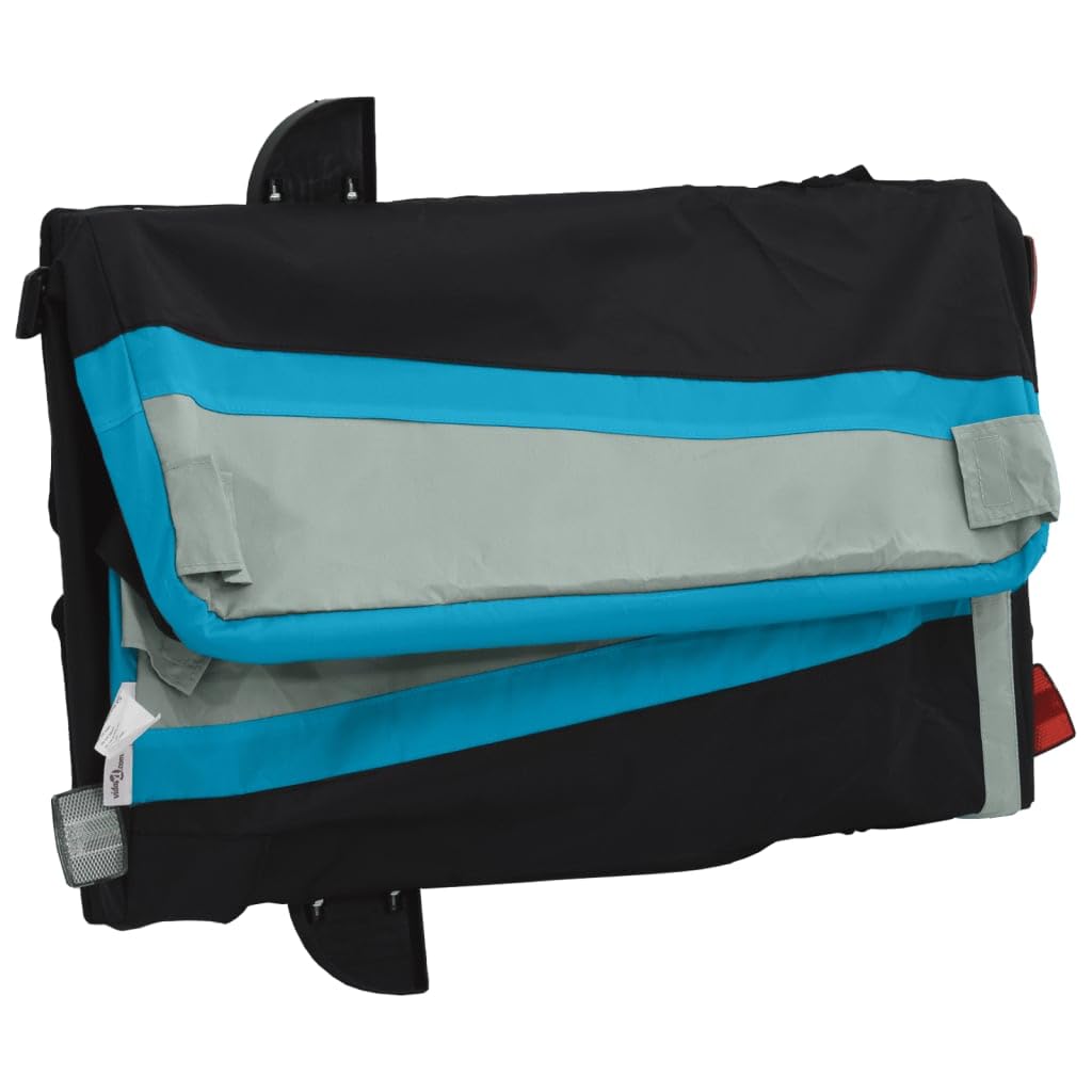 Generico Rimorchio da Bici Nero e Blu 45 kg in Ferro,Articoli Sportivi,Ricreazione all'aperto,Ciclismo,Accessori per Biciclette,Rimorchi per bicicletta-94065