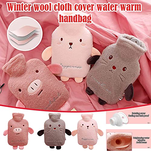 Warm waterzak hand warmer pluche doek dekking waterinjectie heet water fles zachte gezellige dekking winter warme hitte… - Image 4