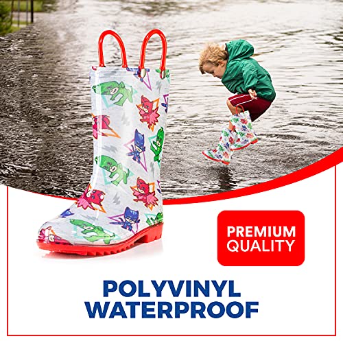 PJ Masks boys Character Printed Waterproof Easy-On Handles PVC Rain Boots (numeric_9)3