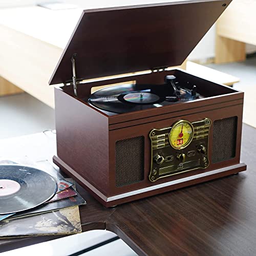 Platine Vinyle Bluetooth à Trois Vitesses et Haut-parleurs stéré, Convertisseur de Vinyle LP en MP3 avec CD, Lecteur de Cassette, Radio FM,Aux in et Prises Casque - Les Beatles, Paul McCartney, John Lennon, RIngo Starr, George Harrison Platine Vinyle Bluetooth à Trois Vitesses et Haut-parleurs stéré, Convertisseur de Vinyle LP en MP3 avec CD, Lecteur de Cassette, Radio FM,Aux in et Prises Casque – Image 7