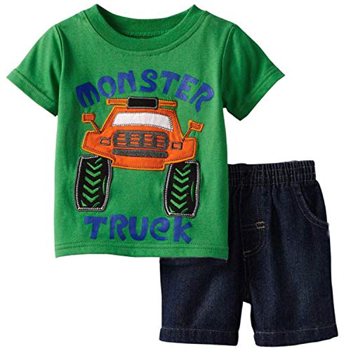 Image of Bumeex Toddler Boy's Short Sleeve T-Shirt and Short Outfit Set 2-7T