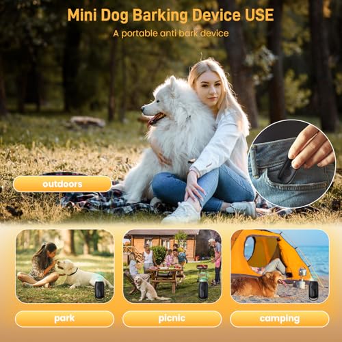 Antibell Ultraschall Gerät,Tragbar Antibell für Hunde,LED-Licht Ultraschall Anti Bell Gerät Hunde,26FT Wiederaufladbare Hundebell-Kontrolle im Innen Außenbereich,Anti-Bell-Mittel Hunde Sicher/effektiv