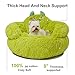 Jiupety Hundebett Katzenbett Flauschig, Donut Hundebettn Mittelgroße Hunde, Orthopädisches Hundekissen Hundekorb, Größe M (61 x 61 x 36 cm), Niedliches Hundekörbchen, Cartoon Dog Bed, grün