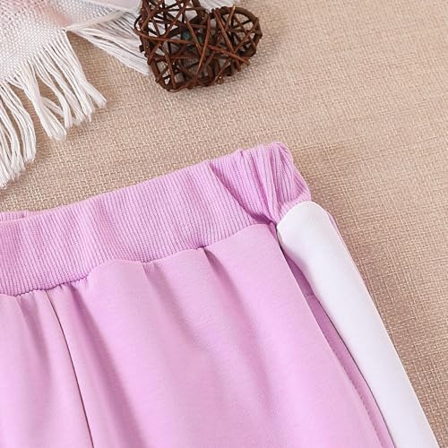 Image of 2025 Girls Sweatsuit Set Cute Hooded Sweatshirt & Jogger Pants with Pocket Casual Outfuts Set