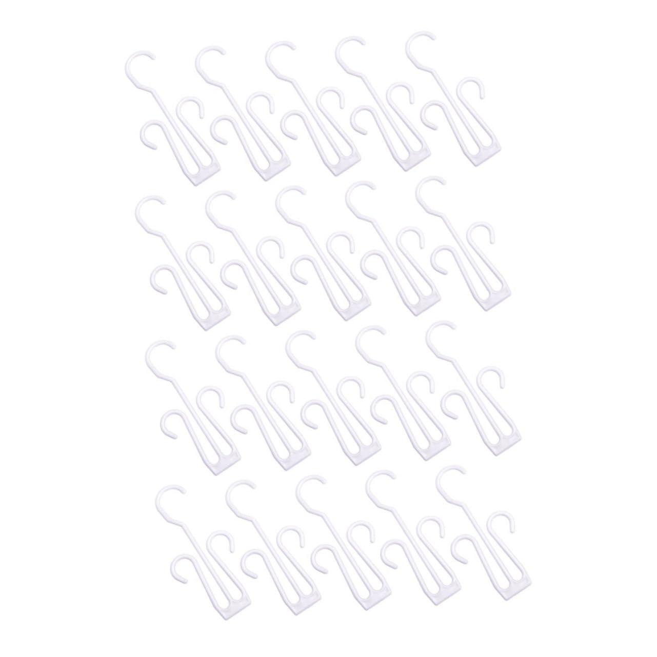 Levemolo 20pcs Plastic Shoe Hangers Double Hook Design Shoe Rack for Door Wall Compact Storage Rack for Drying