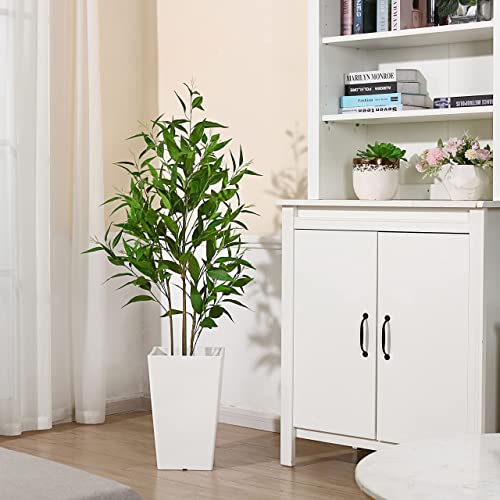 Ferrgoal Artificial Eucalyptus Tree, 47 Inch Tree Fake Plant In Pot For Home And Office Decor, Potted Faux Plants Tall Artificial Trees For Indoor, Outdoor, Lifelike Home Decoration, Green #TOP5