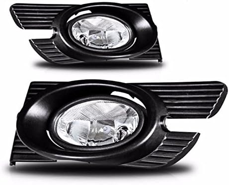 Clear Lens Fog Light Bumper Lamps W/Wiring Kit Compatible with 1998 1999 2000 2001 2002 Honda Accord Sedan 4dr