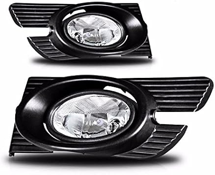Clear Lens Fog Light Bumper Lamps W/Wiring Kit Compatible with 1998 1999 2000 2001 2002 Honda Accord Sedan 4dr
