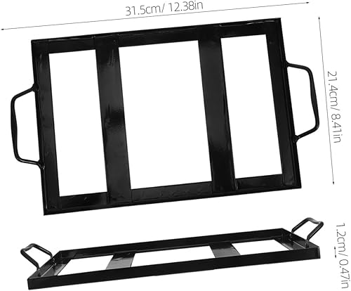 Miniatura 2 de Operitacx Estante de sal del Himalaya Bloque de sal Parrilla negra Parrilla de mesa Utensilios para hornear Placa de parrilla Mesa de parrilla