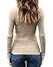 Runcati Damen Pullover Casual Einfarbige Langarm Kabel Stricken Crewneck Soft Elegant Chunky Pullunder Sweater,Beige,M