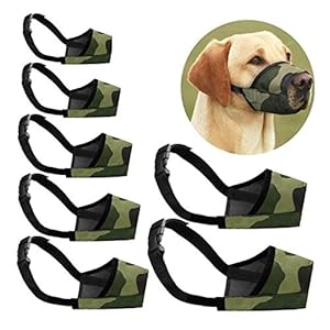 Cilkus-Dog-Muzzles-Suit-7-PCS-Adjustable-Breathable-Safety-Small-Medium-Large-Extra-Dog-Muzzles-for-Anti-Biting-Anti-Barking-Anti-Chewing-Safety-Protection Dog Muzzles for Safety Protection