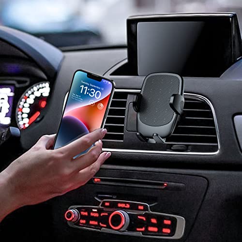 Spidercase [2 Pack] Phone Mount For Car [Universal Air Vent] Car Phone Holder, Military-Grade Shockproof [Up To 7” Phones] [Thick Case Friendly] [Easy Operate] Cellphone Clamp Cradle For All Iphone #TOP5