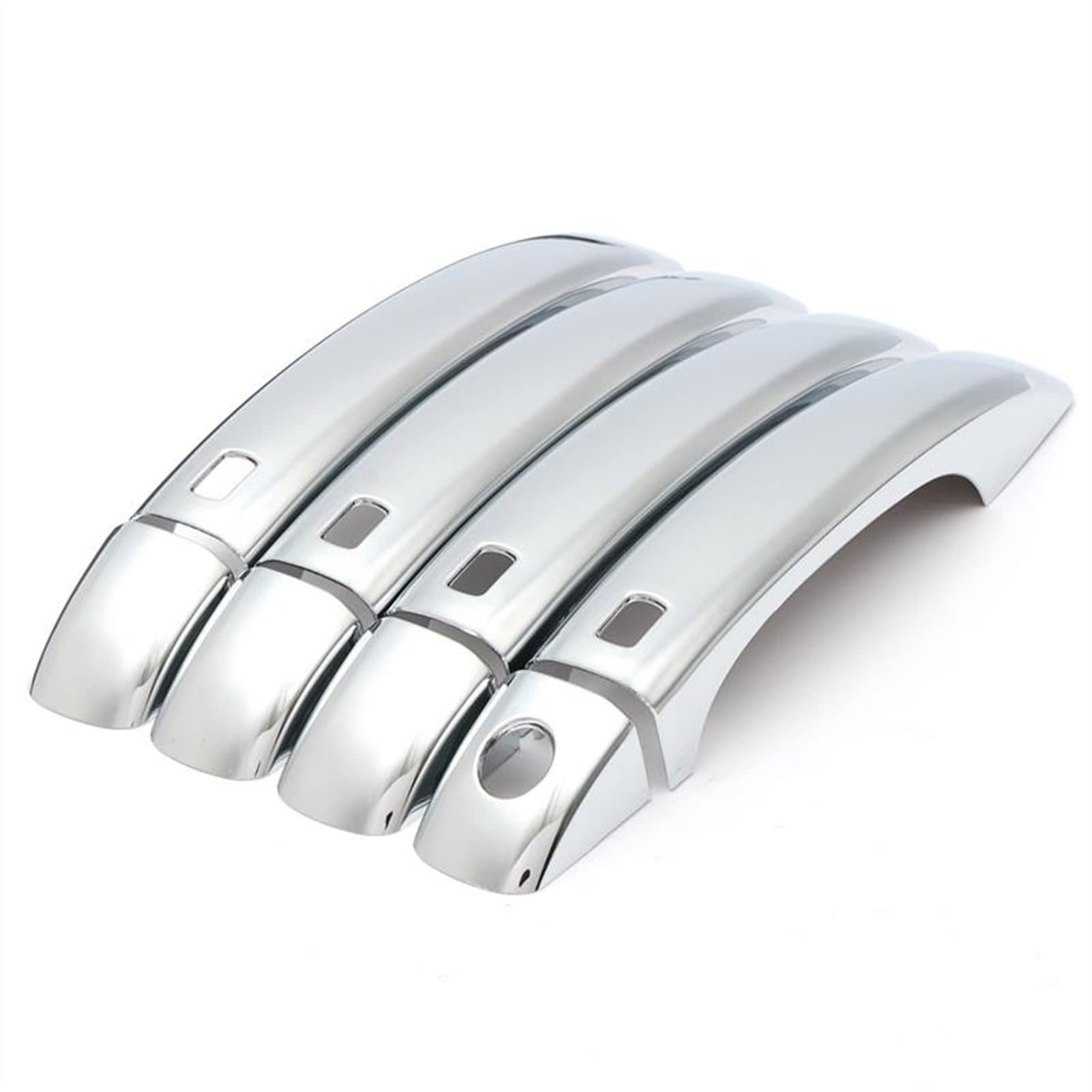 Fahbstr 1 Car Inner Handle For A4 B8 2009-2016 Carbon Fiber Chrome Car Door Handle Cover Sticker Styling Accessories(1)